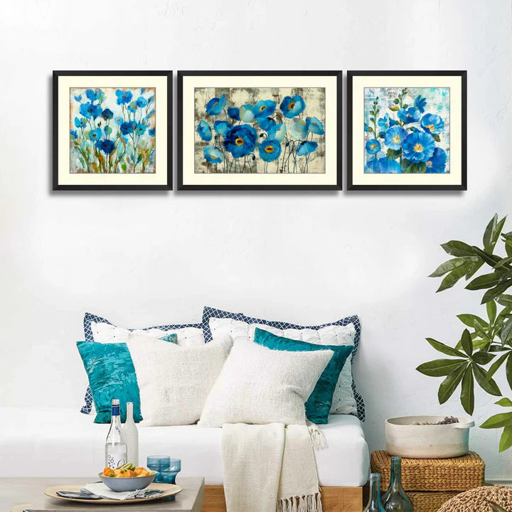 Set of 3 Abstract Floral Art ZS_FR14