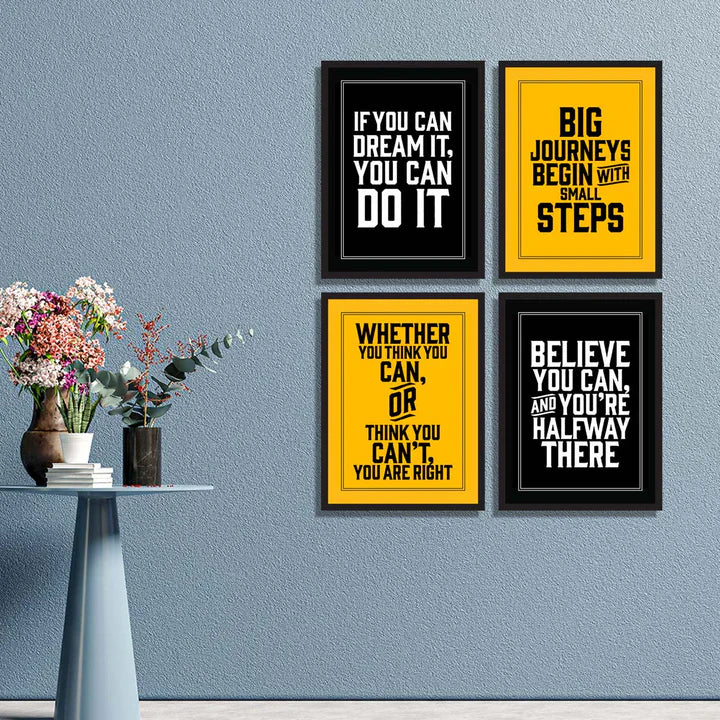 Set of 4 Motivational Quotes  ZS_FR17