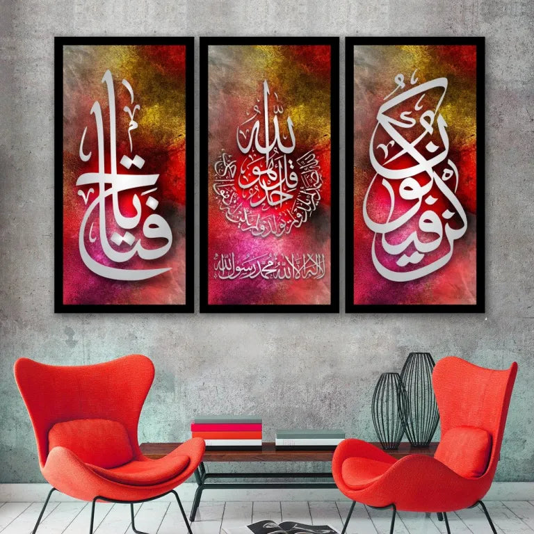 3 Panel Equal Calligraphy ZS_FR68