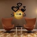 Allah Muhammad with Hearts Dial Islamic Calligraphy Wall Clock WC_PDCC18
